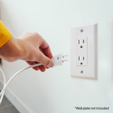 Leviton 15 Amp Tamper Resistant Duplex Receptacle, Outlet, Straight Blade, Grounding - 2 Poles