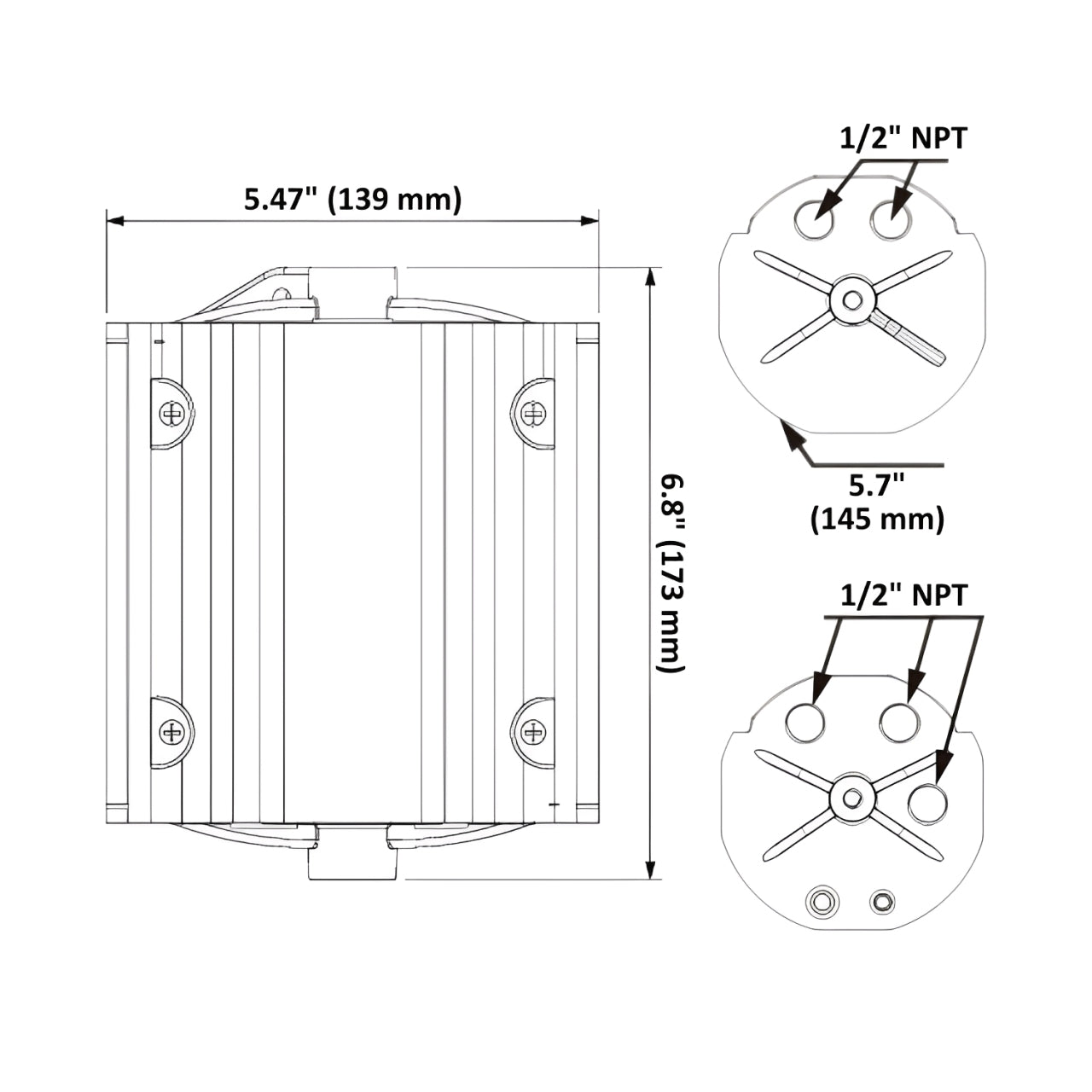 Emergency Battery, 25W/90 Min, 170 VDC Output, UFO High Bay LED Fixtures