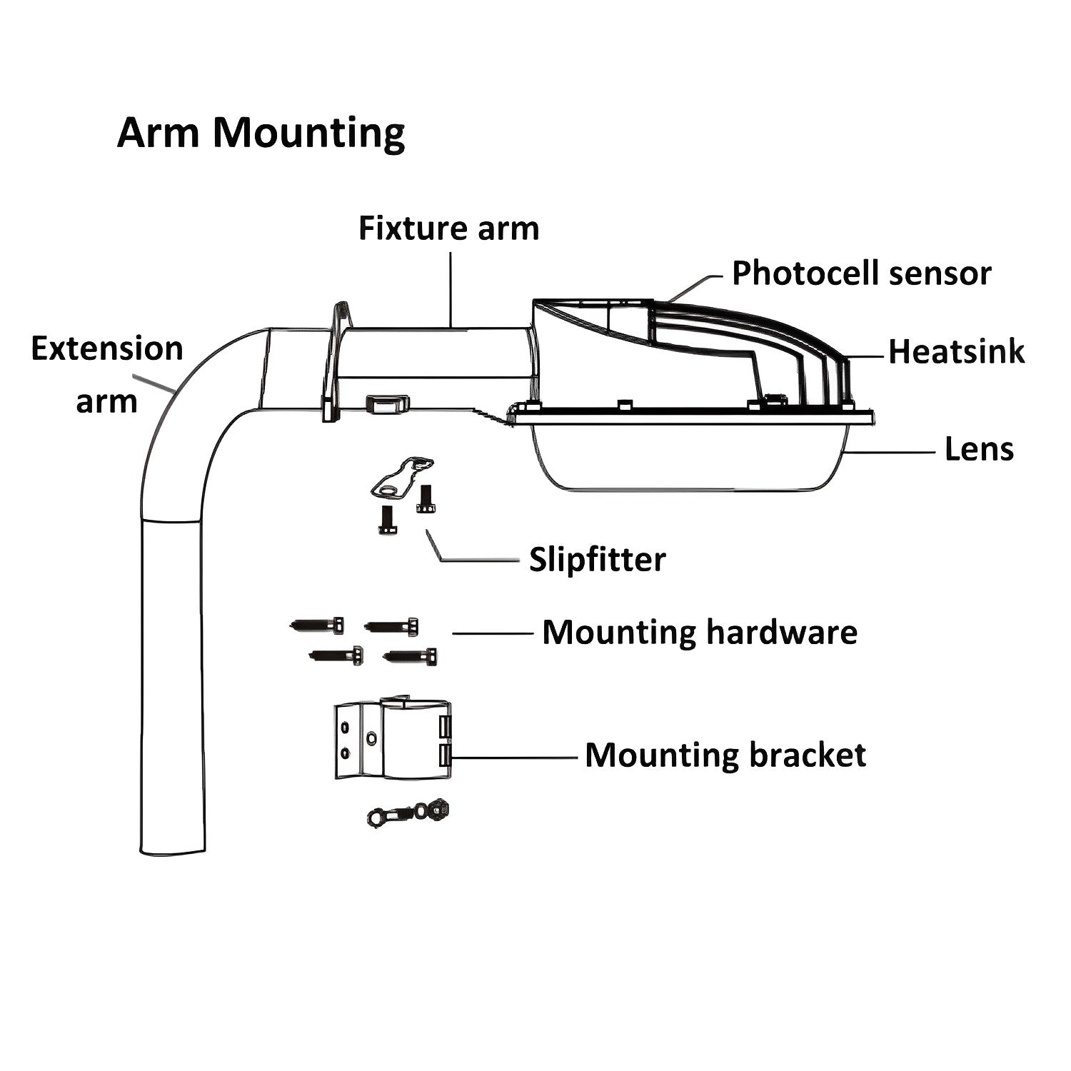 Mounting Arm Kit for Bronze LED Barn Light