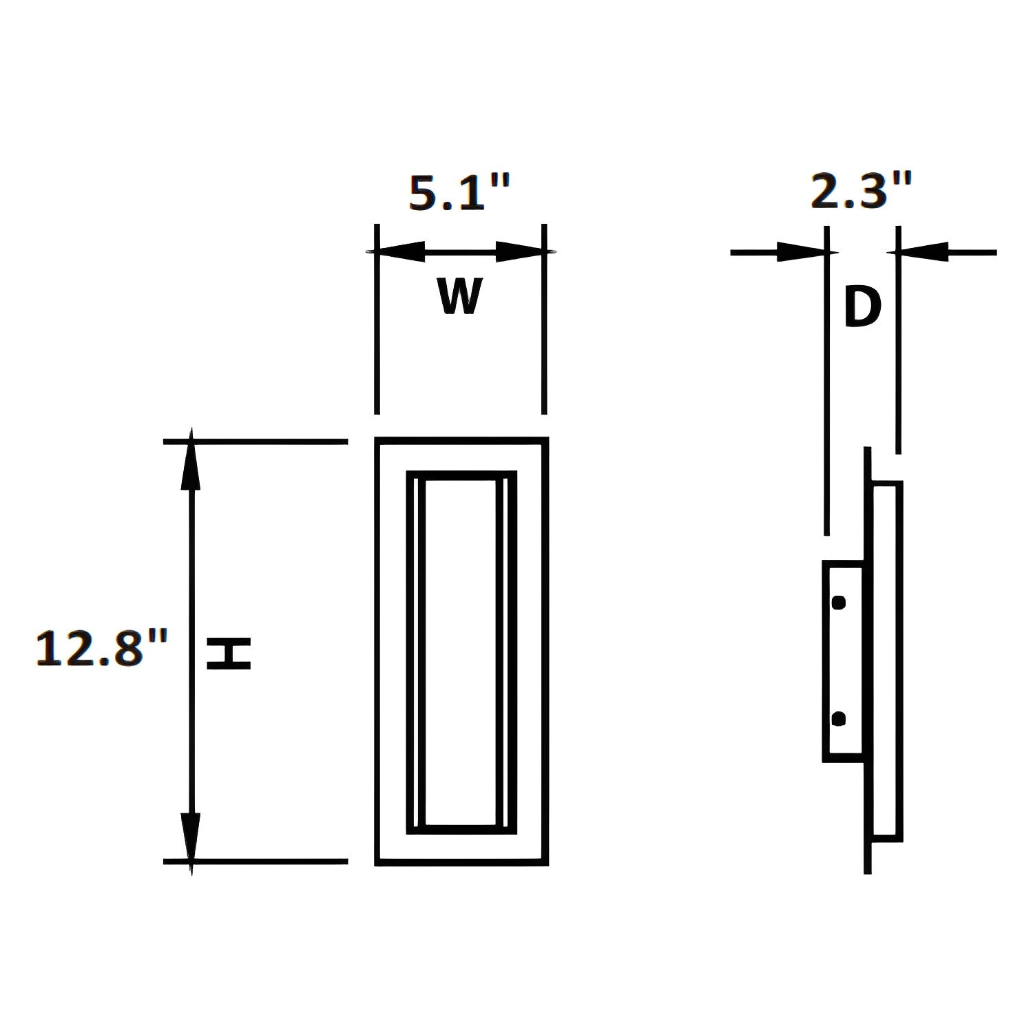 Dimension of modern sconce or wall sconces for living room, bathrooms, offices, and more