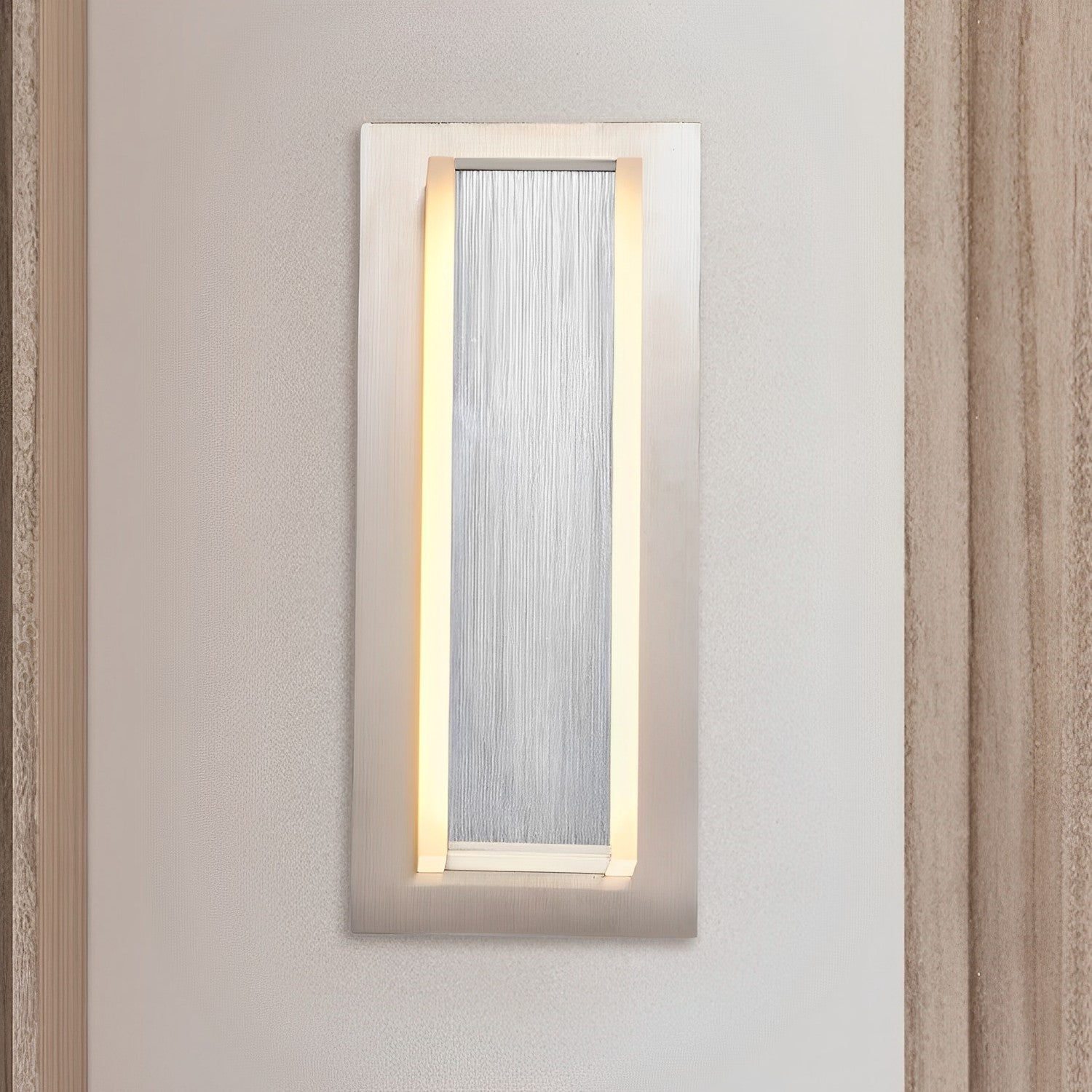LED Brushed Aluminum Wall Sconce, 18W, Maya, Selectable CCT, 1100 Lumens