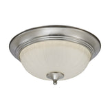 LED Ceiling Light Fixture - 15 Inch - 23W - 2000 Lumens - 4000K Cool White CCT - Satin Nickel Finish - Round Light Fixture for Kitchen Bathroom Shower