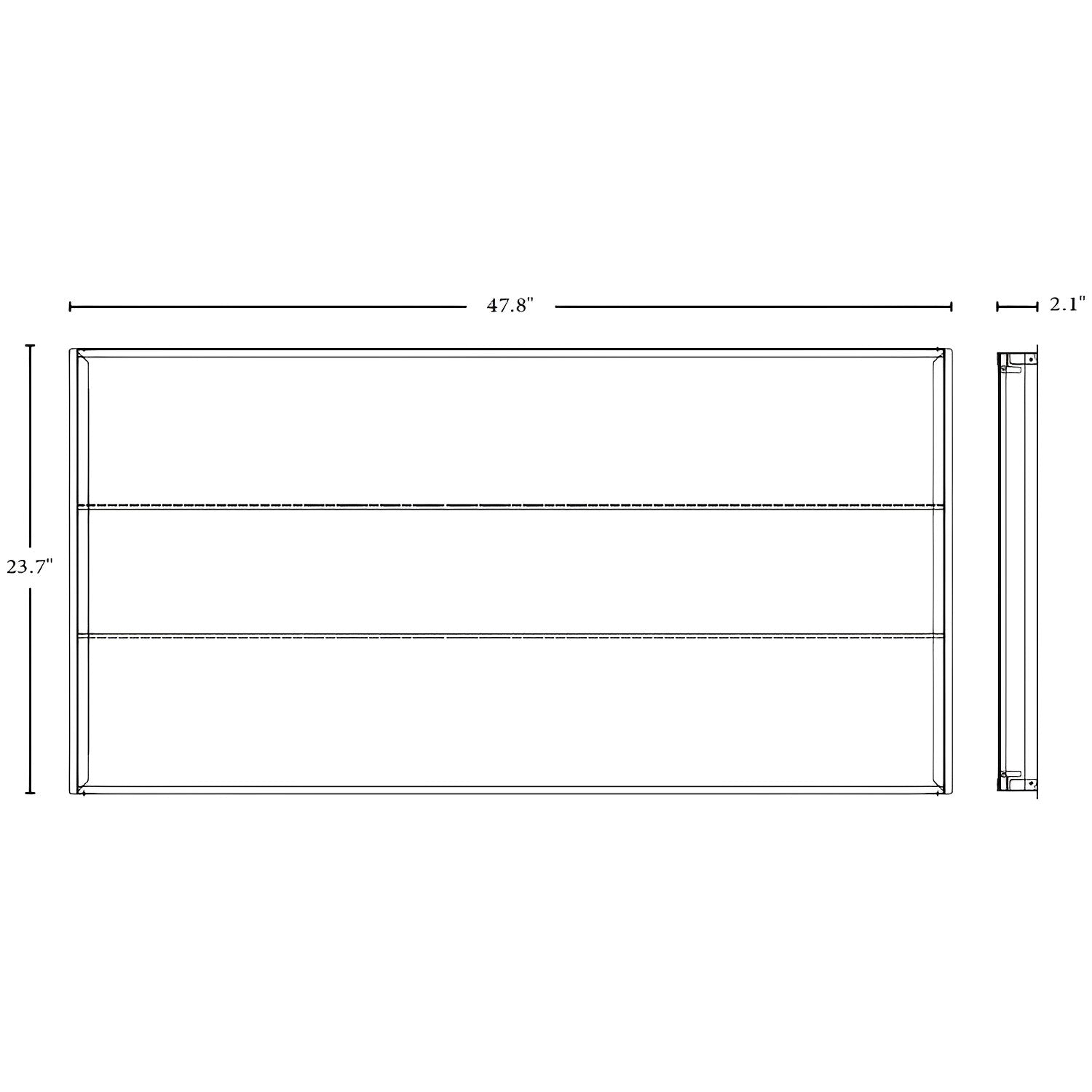 LED Center Basket Troffer, 50W/42W/34W, 2x4, Selectable Wattage & CCT, 6200 Lumens