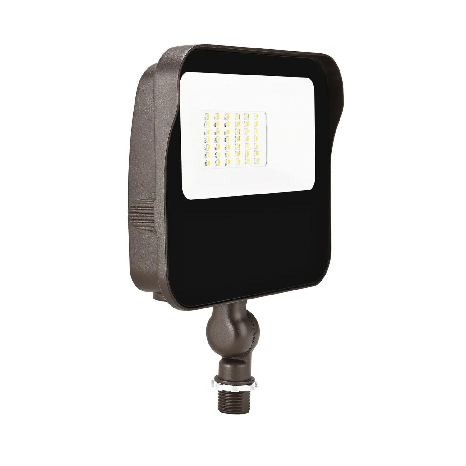 LED Flood Light, Knuckle Mount, Dusk to Dawn Photocell, 27W/20W/15W/11W, Selectable Wattage & CCT, 3600 Lumens