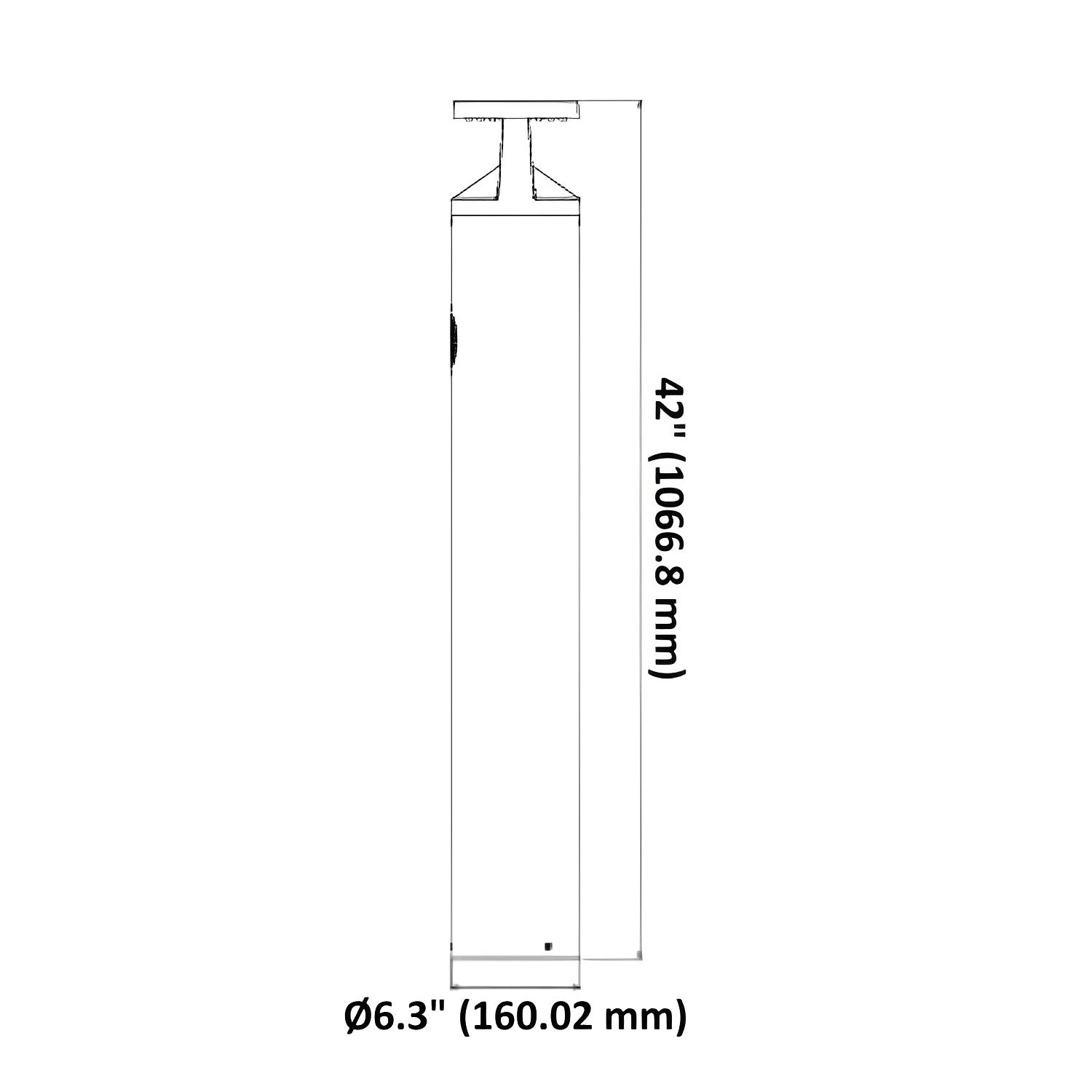 LED Round Bollard Light, Bronze, 24W, Selectable CCT, 3100 Lumens