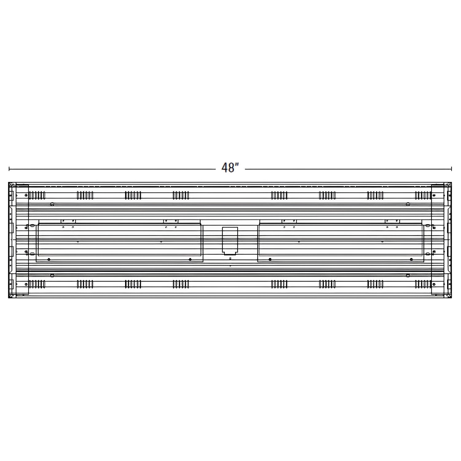 Side Dimension of LED Ready High Bay Fixture