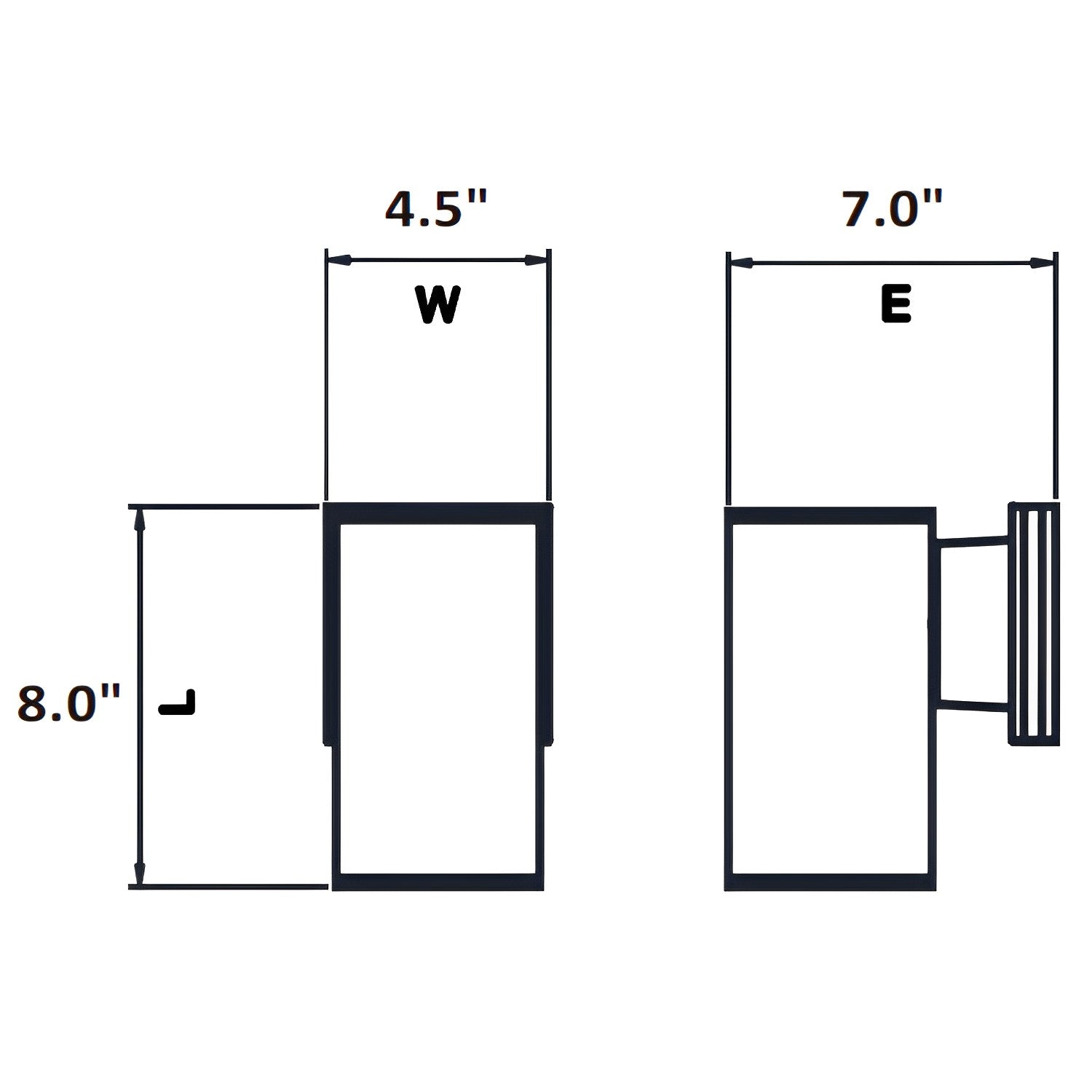 Dimension of bronze sconce light fixture or wall sconces for living room, offices, hallways, and more