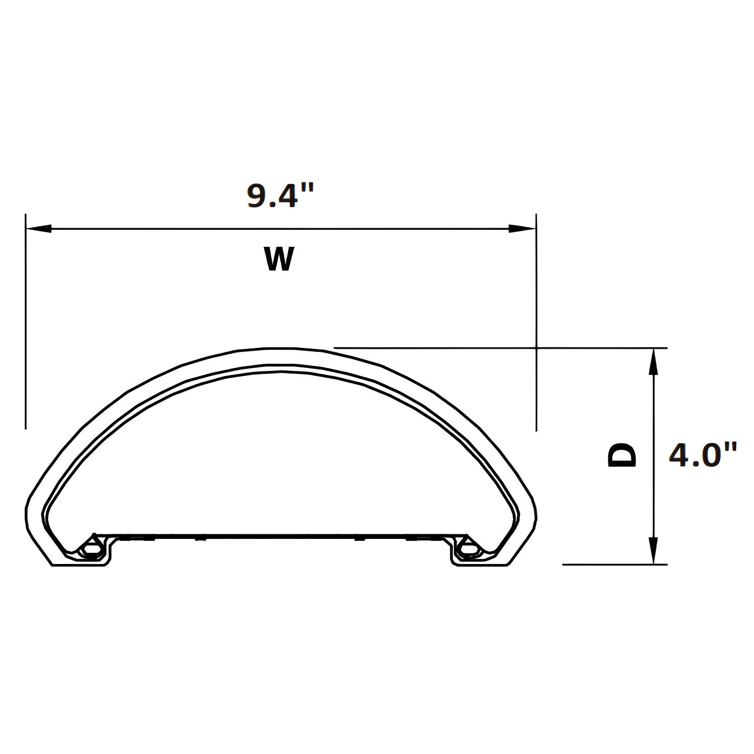 Dimension of LED wall sconce for living room or bed wall light