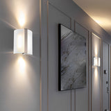 LED Satin Nickel Wall Sconce, 15W, Thalia, 1300 Lumens