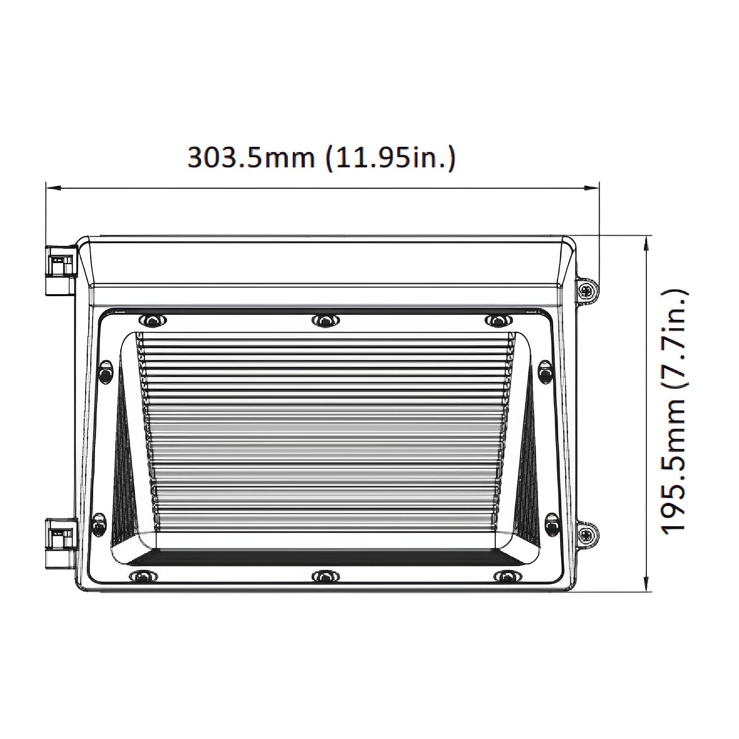 Dimension of led wall installation, exterior led wall pack or outdoor wall pack