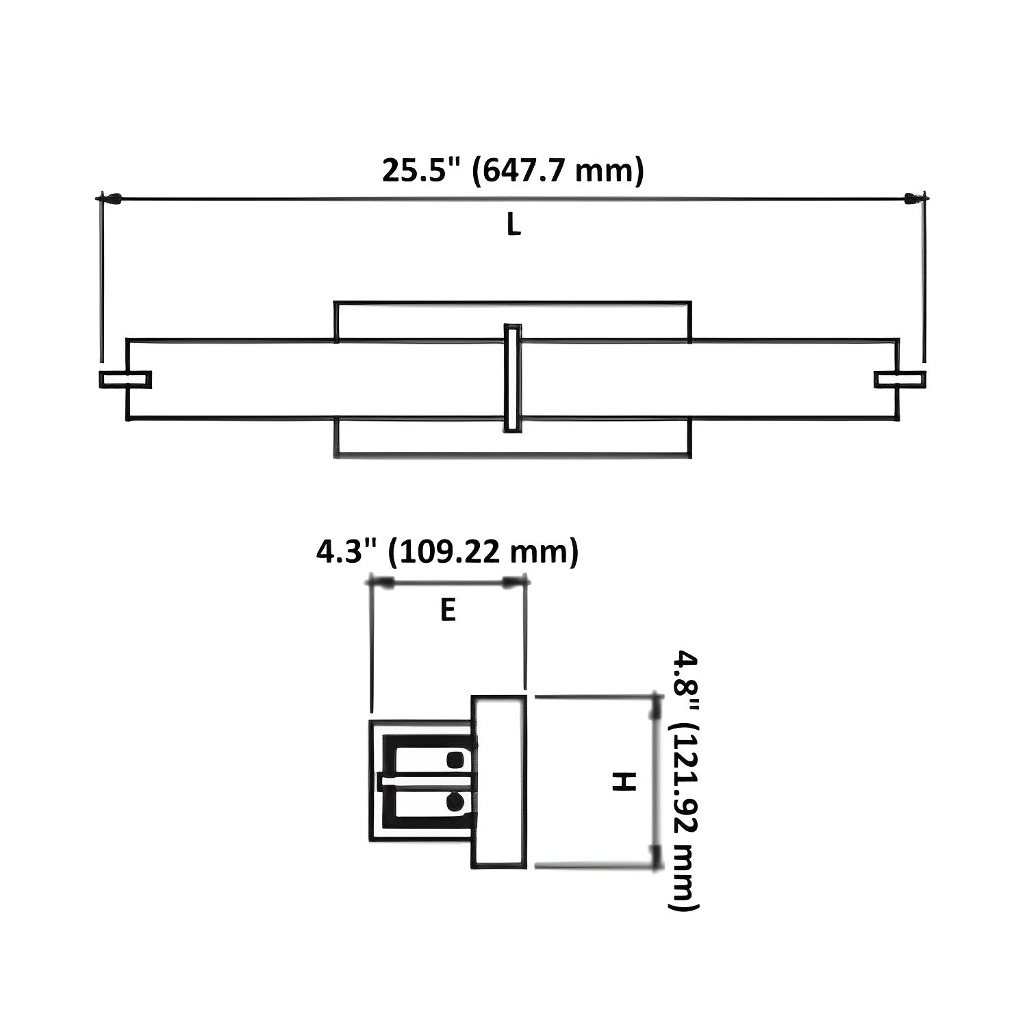 LED Satin Nickel Vanity Light, 25.5" Wide, FL5324D Series