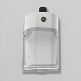 LED Mini Wall Pack, 25W/15W/10W/8W, Dusk to Dawn Photocell, White, Selectable Wattage & CCT, 3400 Lumens