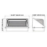 LED Semi Cutoff Wall Pack, Dusk to Dawn Photocell, 150W, Dimmable, 19500 Lumens