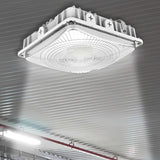 White LED Canopy Light, 63W/45W/30W, Selectable Wattage & CCT, 8500 Lumens