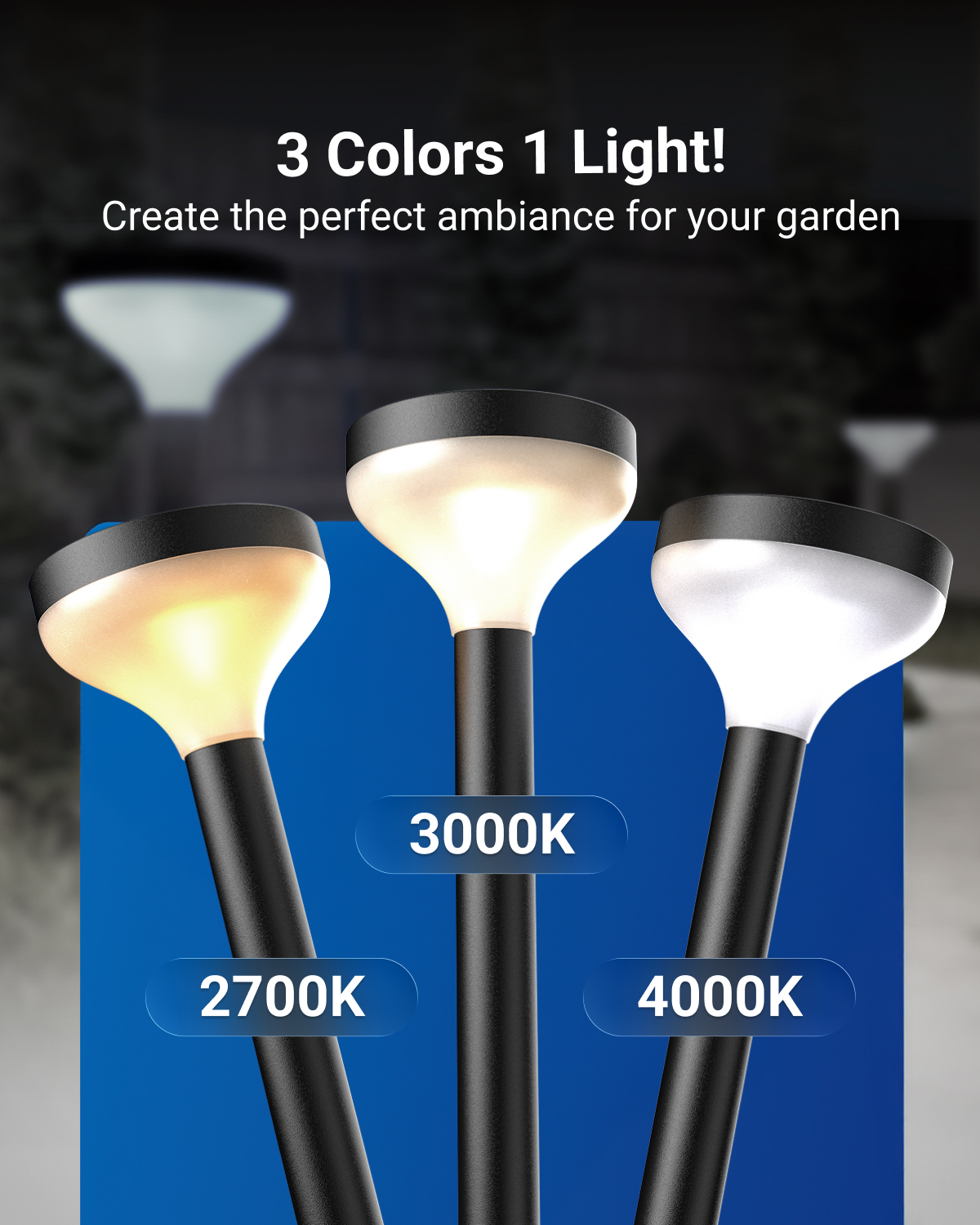 Solar Garden LED Path Lights, Round, Lotus, Dusk To Dawn