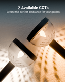 Solar Garden LED Path Lights, Round, Bloom, Dusk to Dawn Photocell
