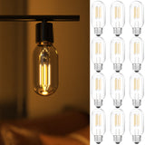 The T45 Filament Bulb emits a soft, warm light that creates a cozy and inviting ambiance.
