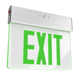 LED Edge-Lit Clear Exit Sign (Green), Single-Sided
