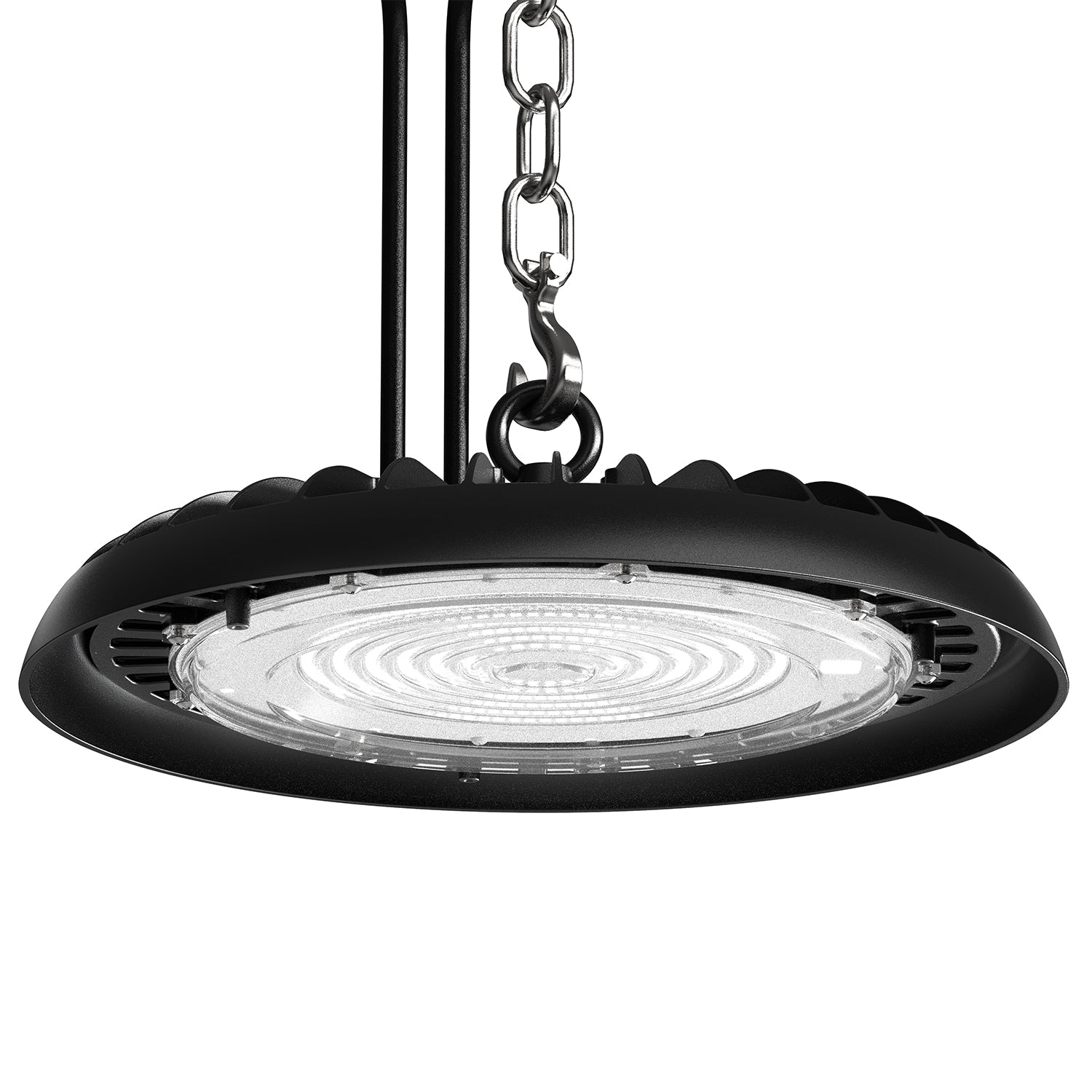 Lighter and slimmer than traditional UFOs, its design allows for quick and easy installation of multiple lights at a time.