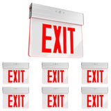 LED Edge-Lit Clear Exit Sign (Red), Single-Sided
