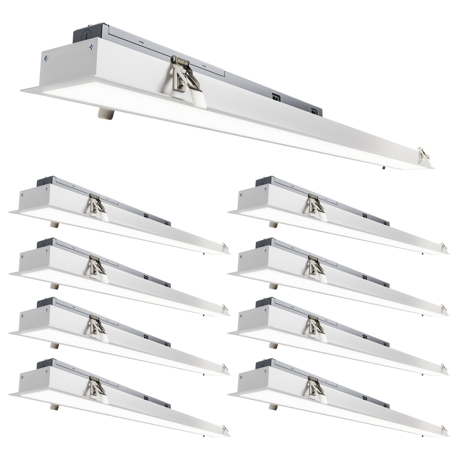 4ft LED Recessed Linear Light, 40W/35W/30W/25W/20W , Selectable Wattage & CCT, 5000 Lumens