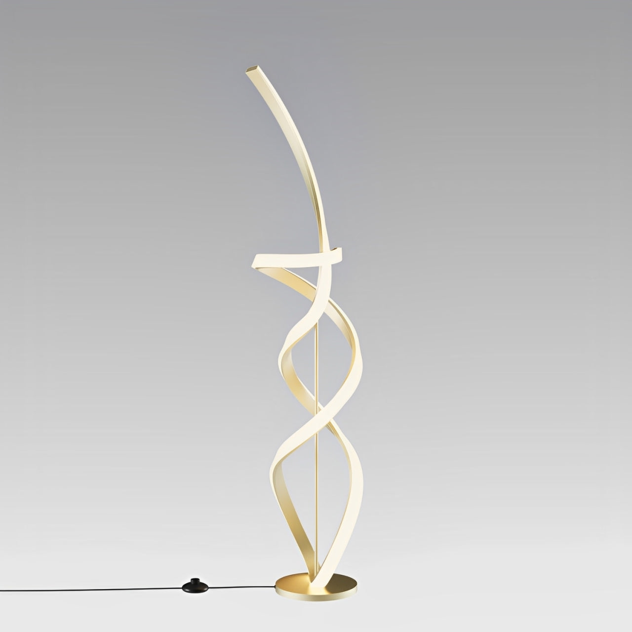 55" Matte Gold LED Floor Lamp, 2400 Lumens