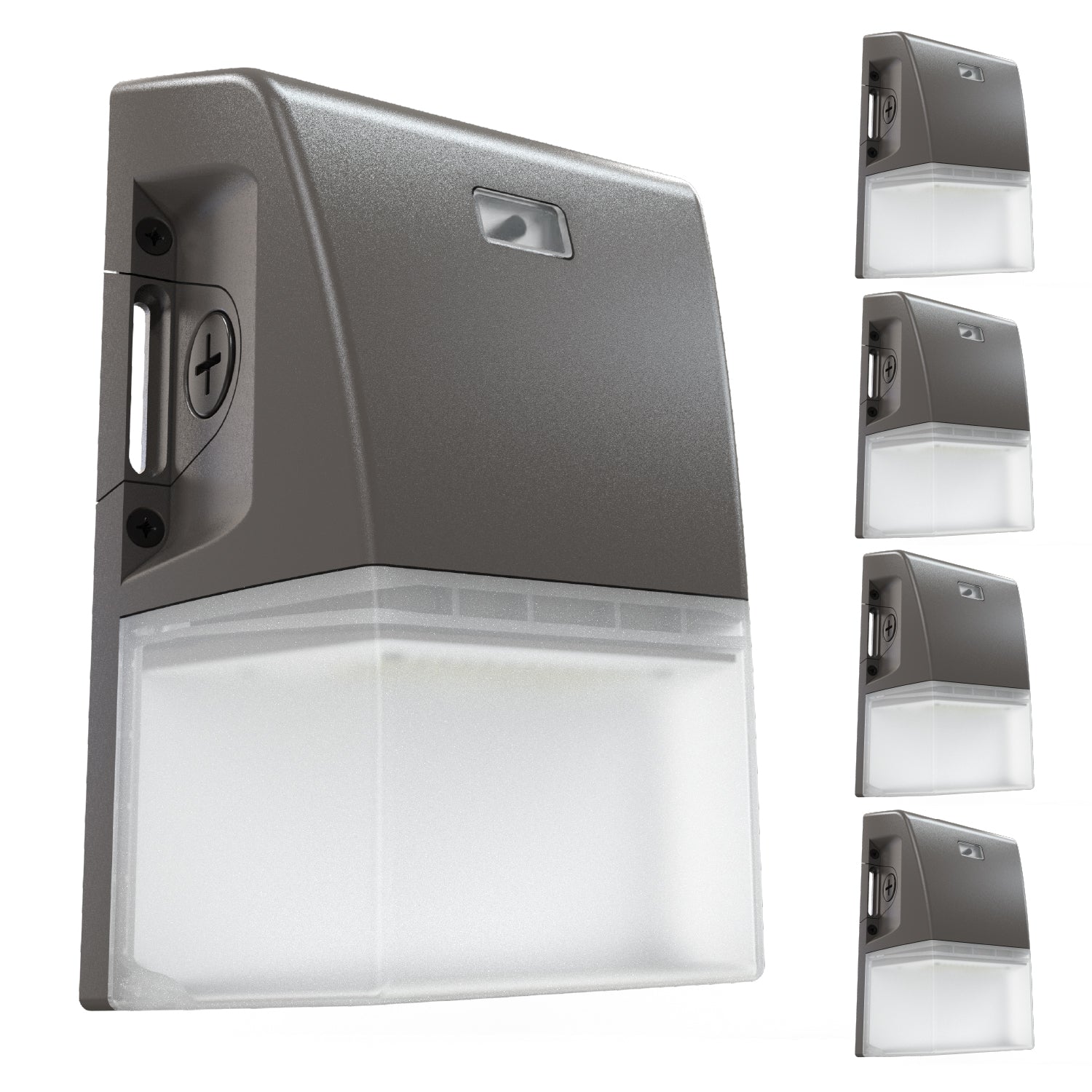 LED Mini Wall Pack, 25W/20W/15W, Dusk to Dawn Photocell, Selectable Wattage & CCT, 3500 Lumens