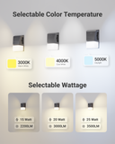 Sunco's mini wall pack has selectable color temperature and wattage.