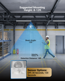LED Shop Light, 4ft, Motion Activated, Frosted, 40W, 4300 Lumens