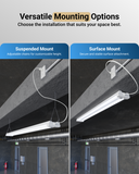LED Shop Light, 4ft, Motion Activated, Frosted, 40W, 4300 Lumens