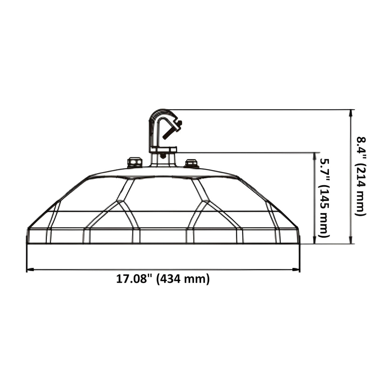 UFO Diamond High Bay 200W LED Fixture, NSF Food Safe Lighting, 29200 Lumens