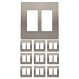 Enerlites Screwless Decorator/GFCI Two-Gang Wall Plate