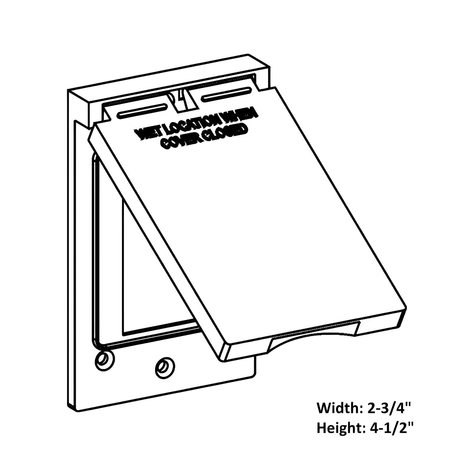 Orbit 1C-GV 1-Gang Wallplate, Outdoor Receptacle Electrical Box Cover, Weatherproof, Gray Finish