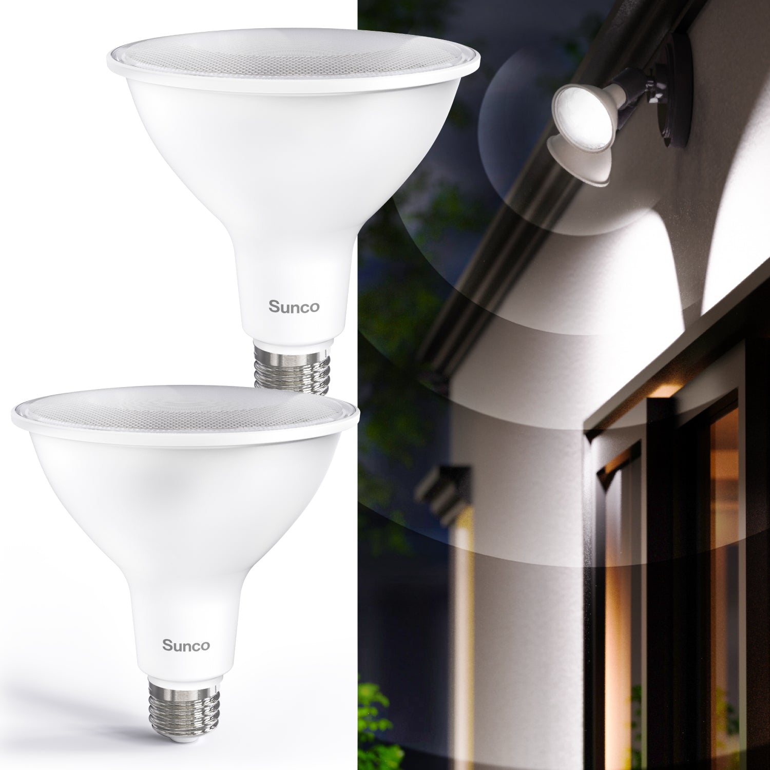 PAR38 LED Bulb, Motion Activated, Dusk to Dawn Photocell, 1800 Lumens