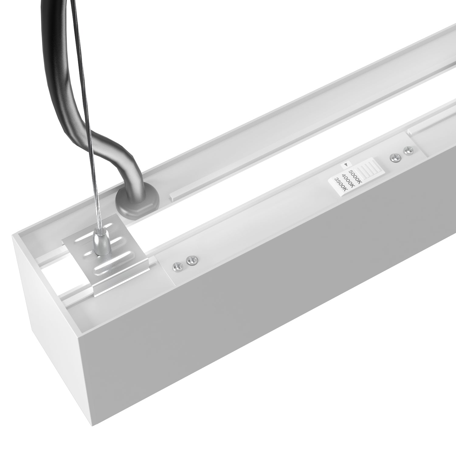 Use the slider switch on the back of the fixture to select a color temperature, then lock in your preference during the installation process.