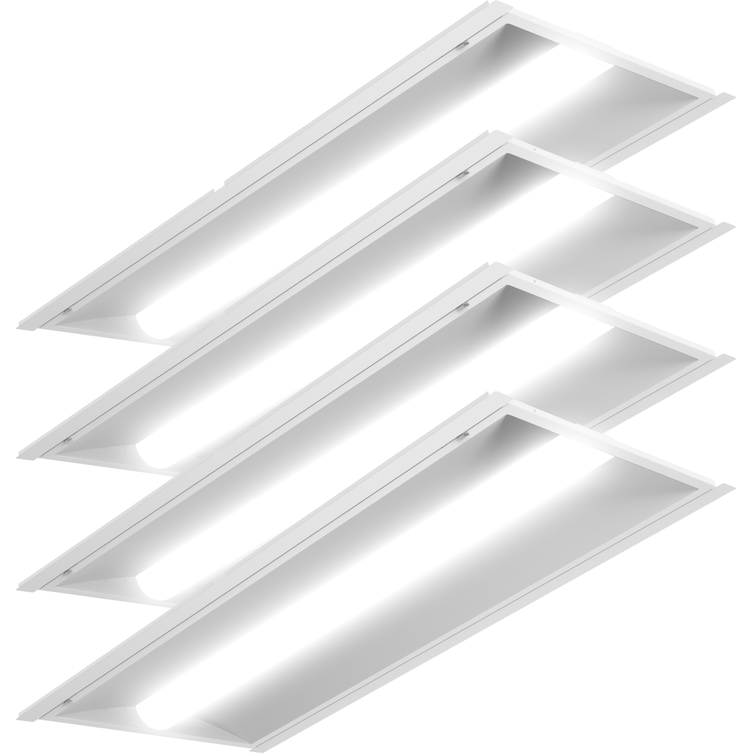 LED Retrofit Center Basket Troffers, 45W/38W/34W, 2x4, 6000 Lumens