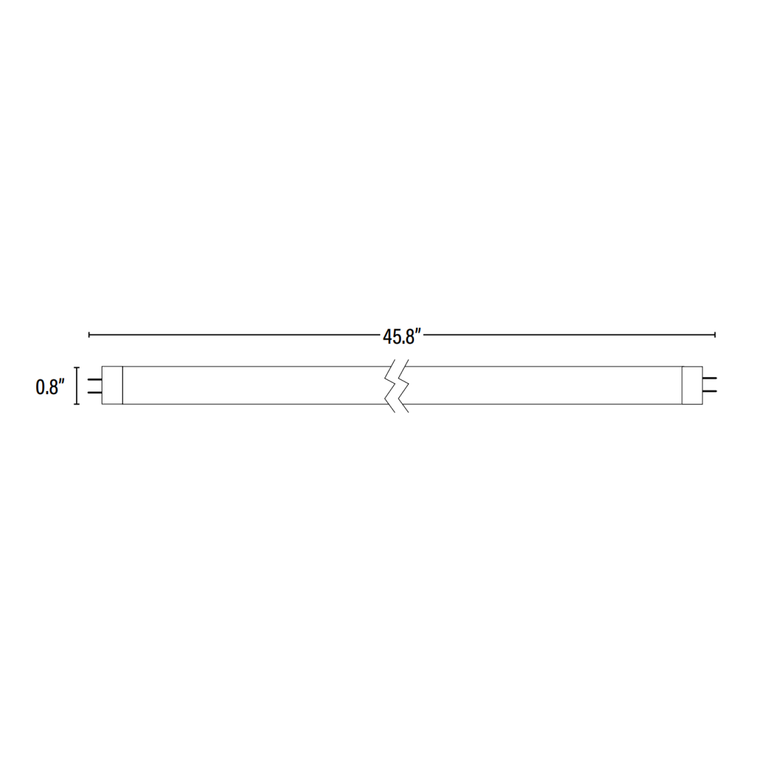 T5 LED Tube, 4ft, Frosted, Bypass, Type B, 13W, Single Ended, 1800 Lumens