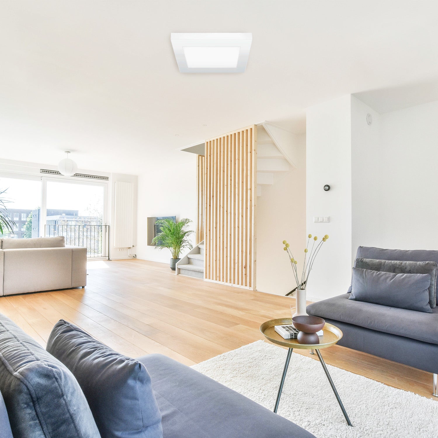 Square Ceiling Light, Spark, Surface Mount, 1200 Lumens