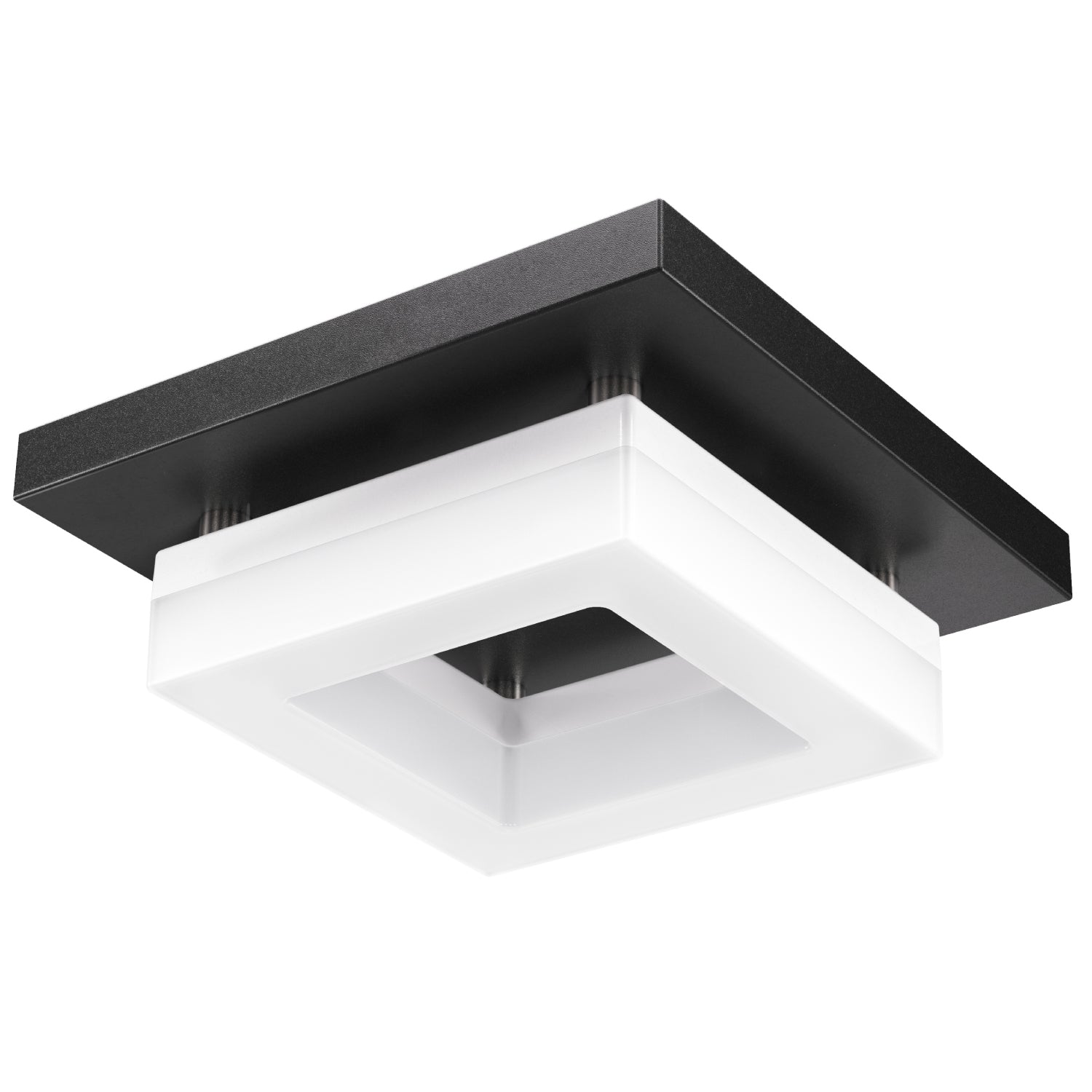 Sunco Lighting LED Decorative Square Selectable Color Temperature Quadrata Ceiling Light Full View