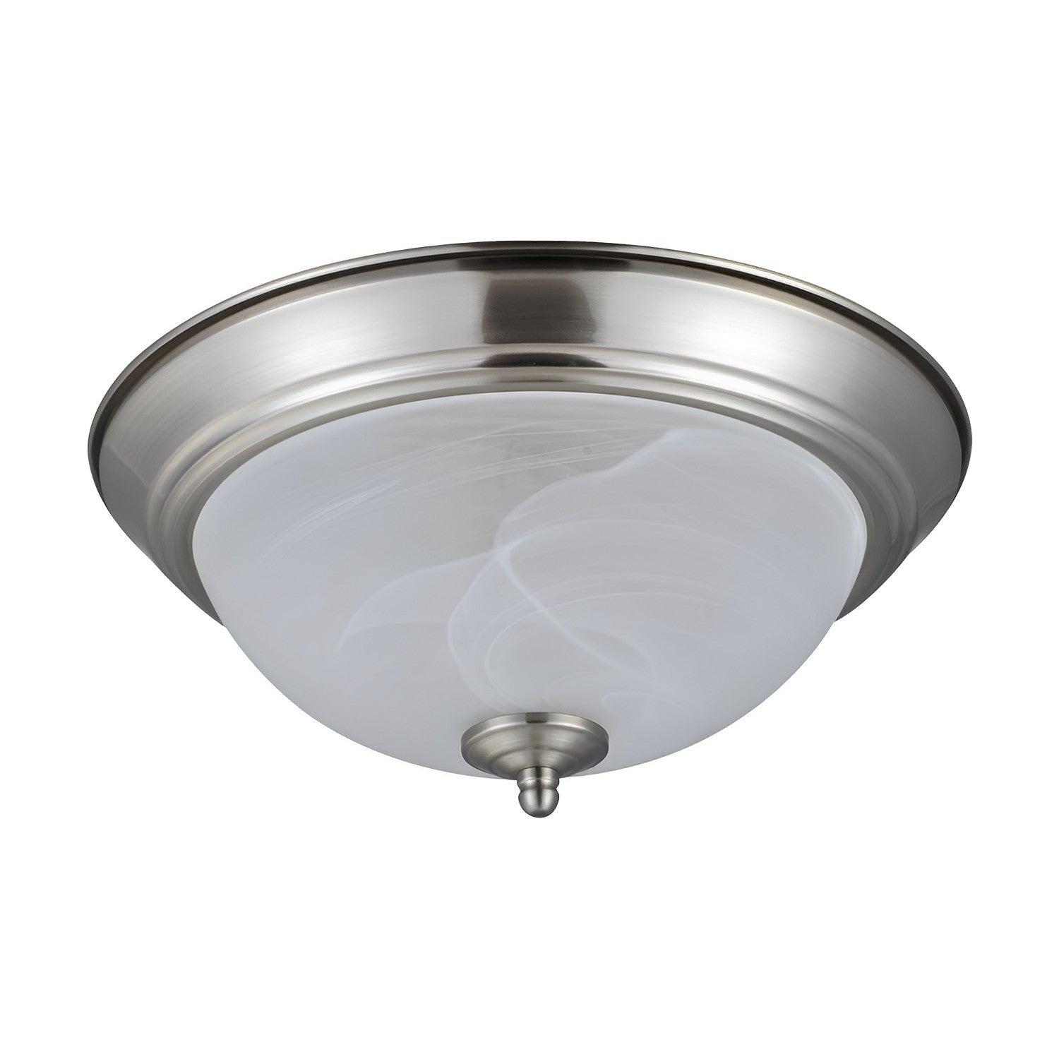 17W LED Ceiling Light Fixture - 1300 Lumens - 3000K Warm White CCT - Satin Nickel Finish - 11 inch Light Fixture Ceiling for Bedroom, Kitchen, Bathroom, Office, Garage
