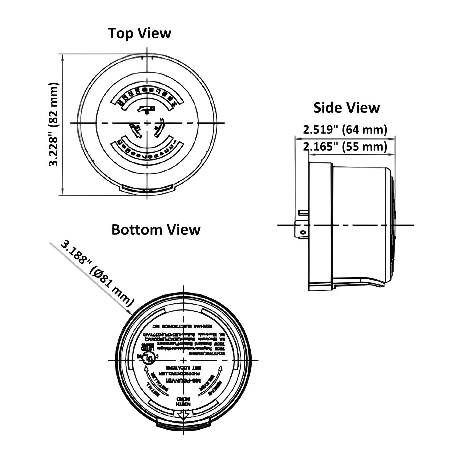 Round Twist Lock Photocell Sensor for LED Area Lights