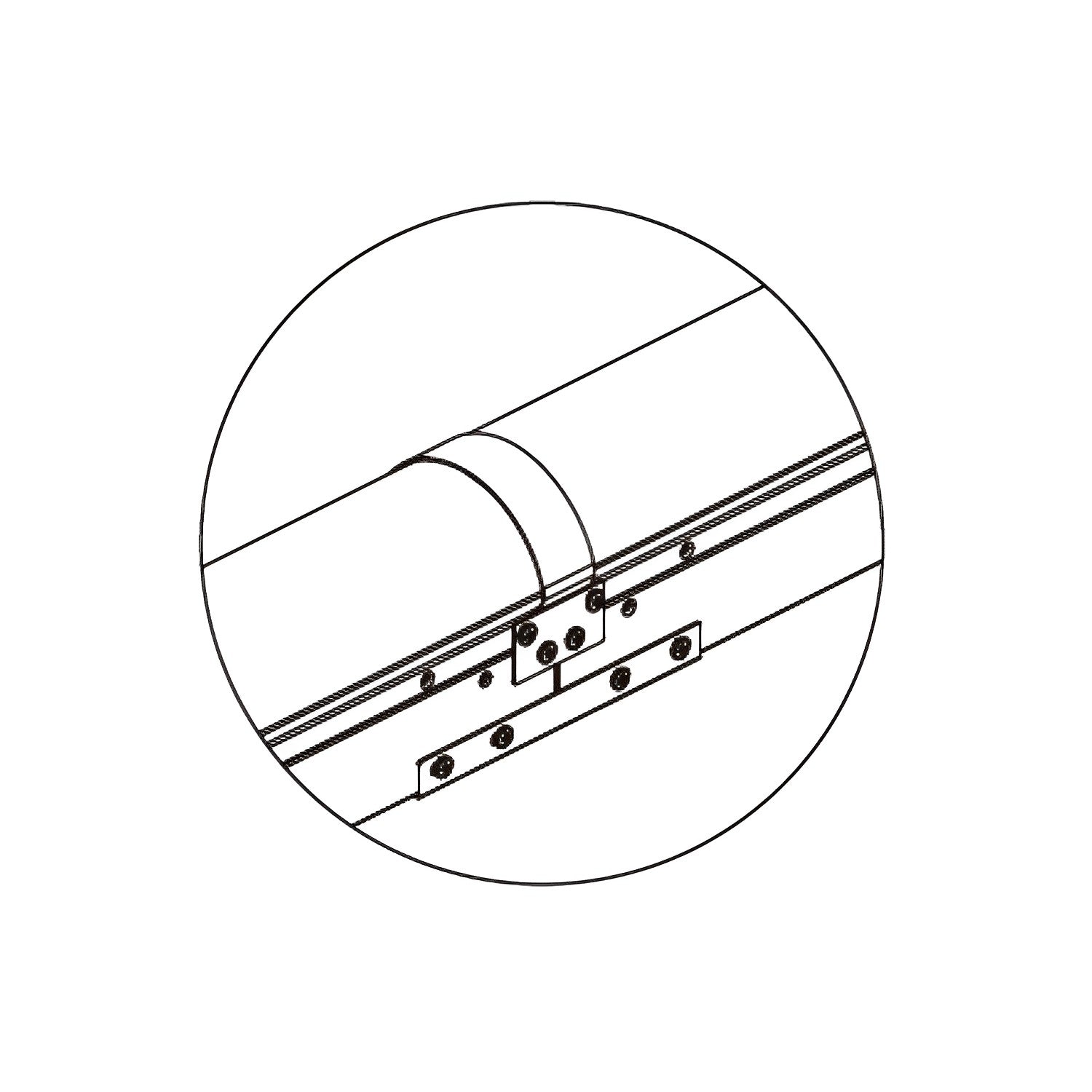 Row Connector & Occlusion Block for LED Strip Light Fixtures