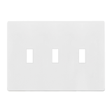 Enerlites Screwless Toggle 3-Gang Wall Plate