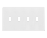 Enerlites Screwless Toggle 4-Gang Wall Plate