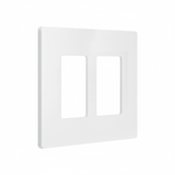2 gang white matte screwless wall plate