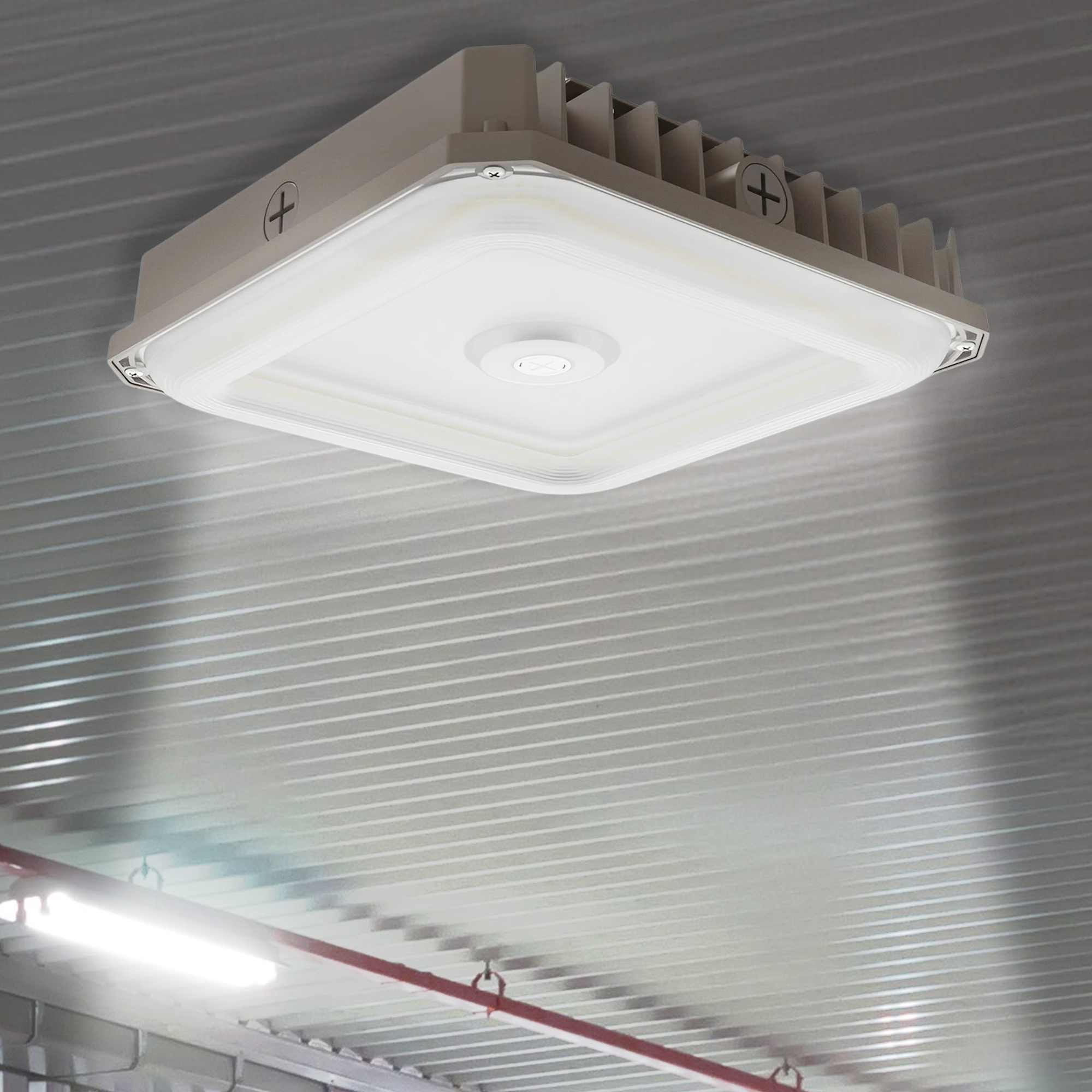 LED Canopy Light, 100W/80W/60W, Selectable Wattage & CCT, 13500 Lumens