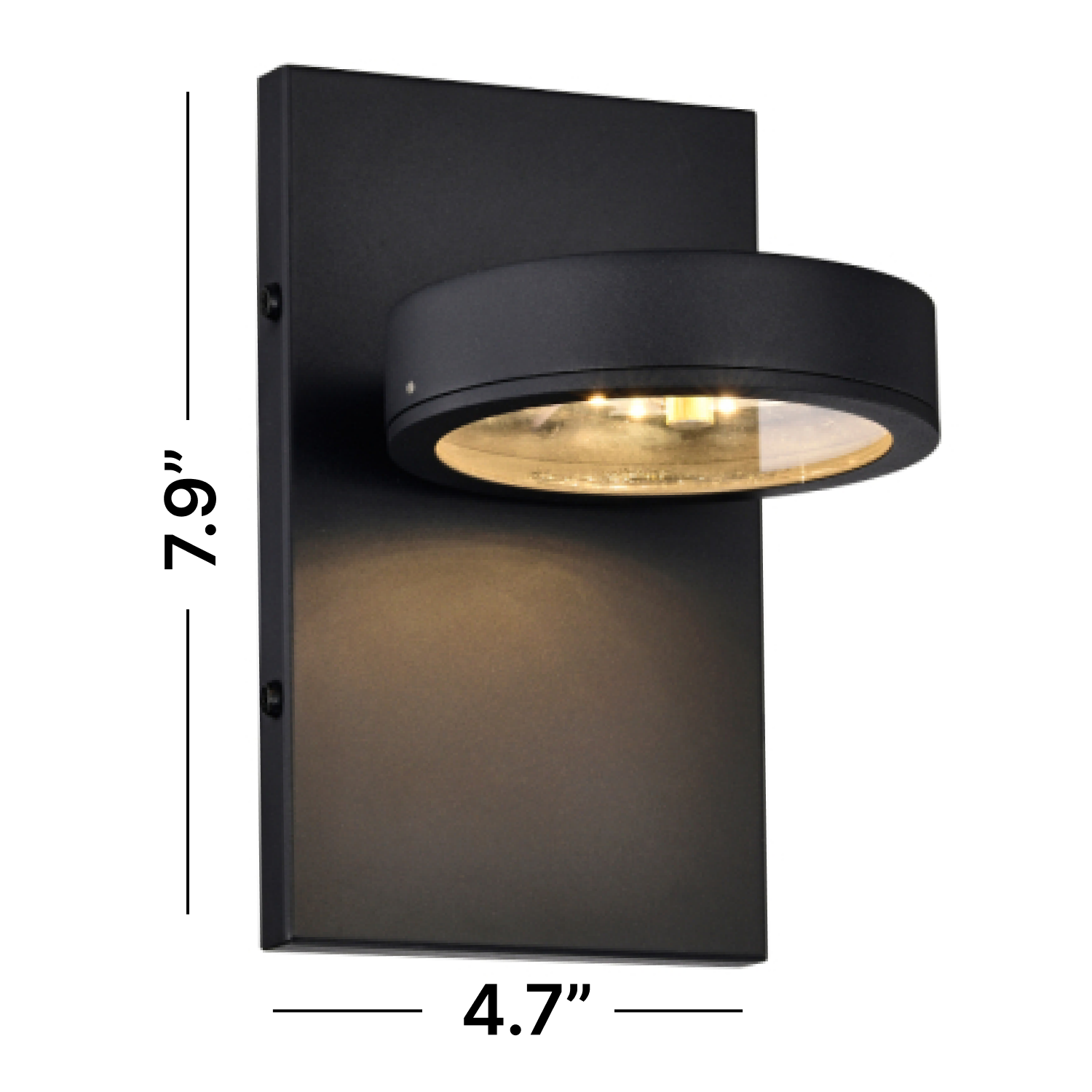 Modern Round Black LED Wall Sconce, 3-726D Series