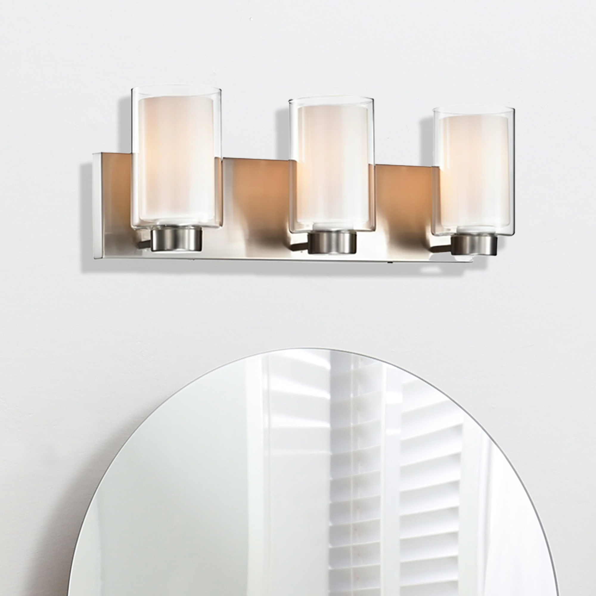 LED Satin Nickel Vanity Light, 22" Wide, 3-Light, 6610D Series