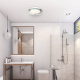 14 Inch Round LED Satin Nickel Ceiling Light, Surface Mount, 2100 Lumens