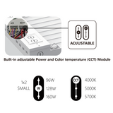 LED Linear High Bay, 2ft, 160W/128W/96W, Selectable Wattage & CCT, 24000 Lumens